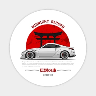 Midnight Racer White 350 Z JDM Magnet